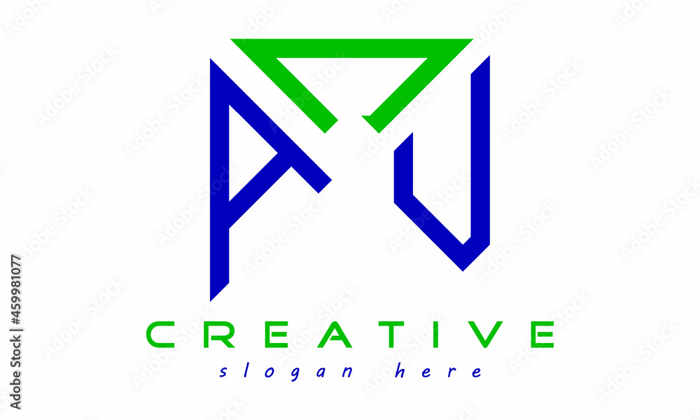 geometric monogram letters ACU logo design vector, business logo, icon shape logo, rectangle squire polygon letters modern unique minimalist creative logo design, vector template