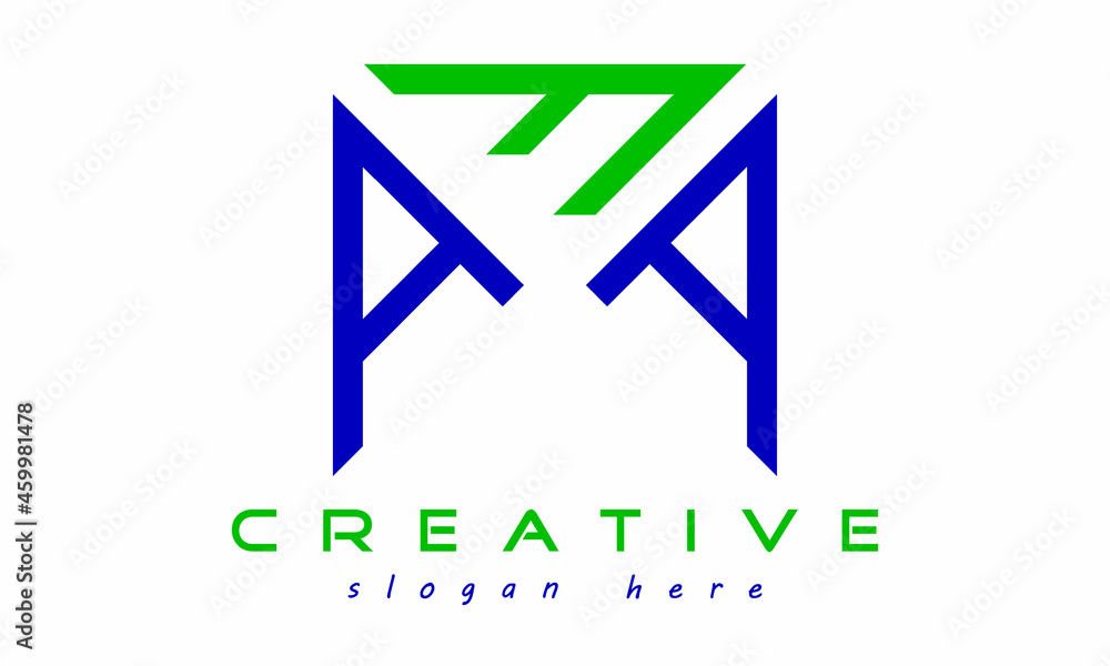 geometric monogram letters AFA logo design vector, business logo, icon shape logo, rectangle squire polygon letters modern unique minimalist creative logo design, vector template geometric monogram letters AFA logo design vector, business logo, icon shape logo, rectangle squire polygon letters modern unique minimalist creative logo design, vector template