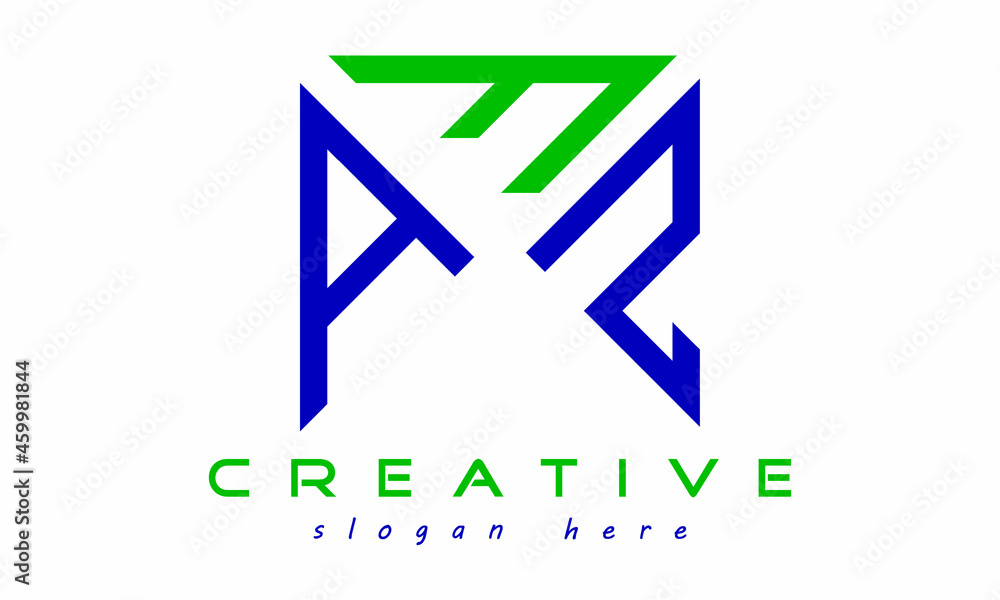 geometric monogram letters AFZ logo design vector, business logo, icon shape logo, rectangle squire polygon letters modern unique minimalist creative logo design, vector template geometric monogram letters AFZ logo design vector, business logo, icon shape logo, rectangle squire polygon letters modern unique minimalist creative logo design, vector template