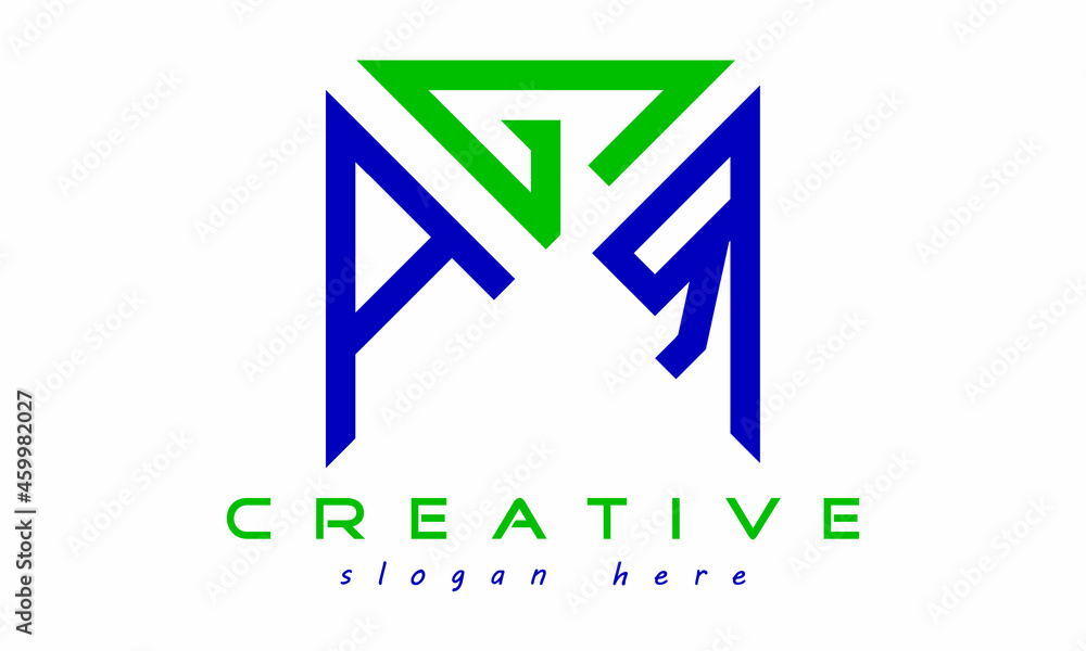 geometric monogram letters AGR logo design vector, business logo, icon shape logo, rectangle squire polygon letters modern unique minimalist creative logo design, vector template geometric monogram letters AGR logo design vector, business logo, icon shape logo, rectangle squire polygon letters modern unique minimalist creative logo design, vector template
