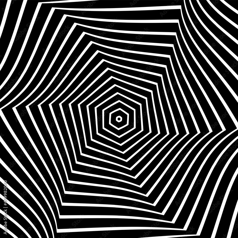 Whirl rotation movement in abstract op art design. Whirl rotation movement in abstract op art design.