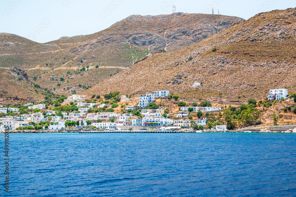The picturesque island of Tilos near Rhodes, part of the Dodecanese island chain, Greece