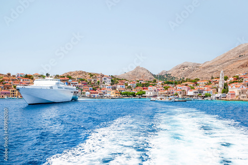 The picturesque island of Halki near Rhodes, part of the Dodecanese island chain, Greece