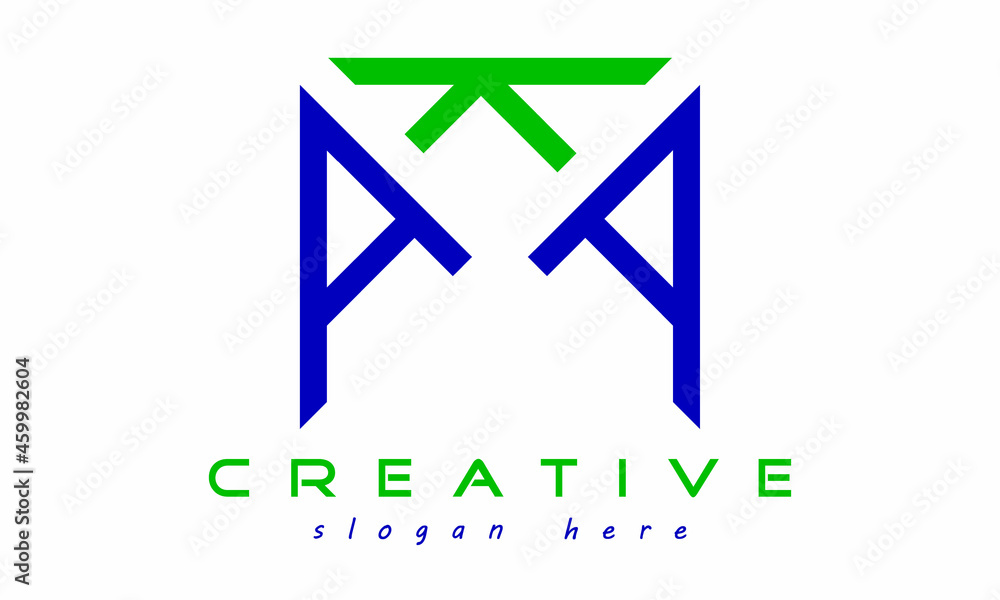 geometric monogram letters AKA logo design vector, business logo, icon shape logo, rectangle squire polygon letters modern unique minimalist creative logo design, vector template geometric monogram letters AKA logo design vector, business logo, icon shape logo, rectangle squire polygon letters modern unique minimalist creative logo design, vector template