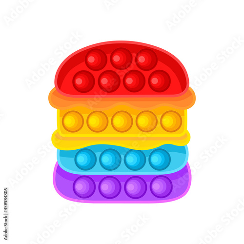 Anti-stress toy. Burger. Vector illustration