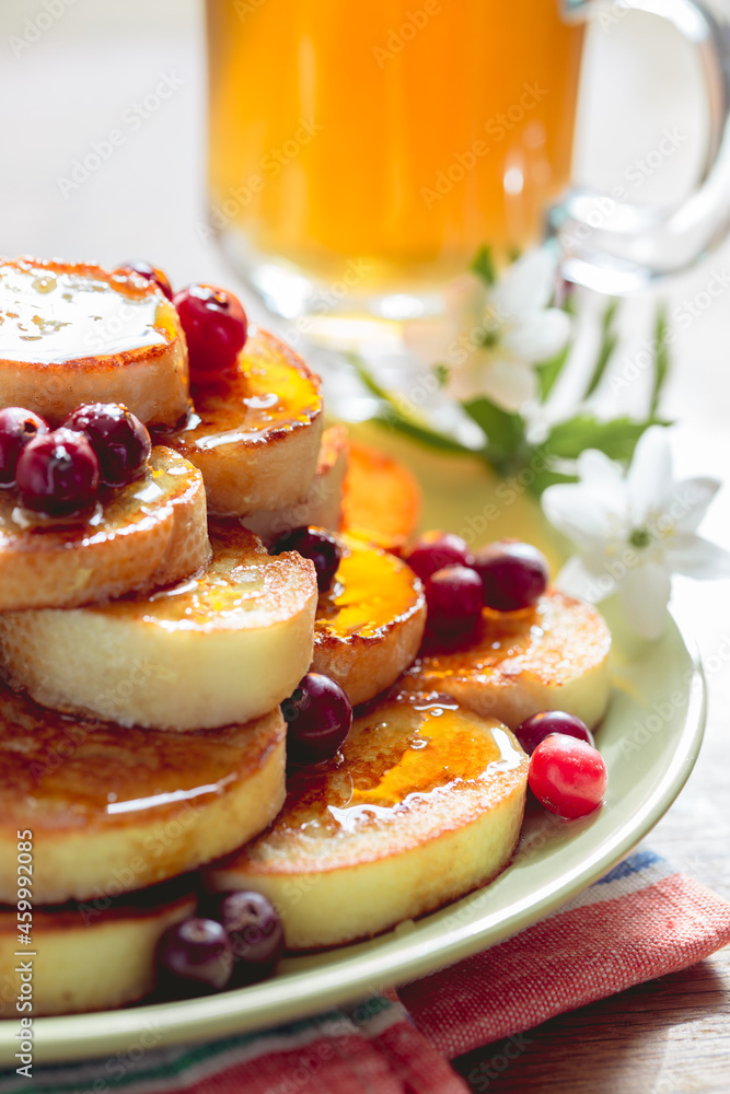 pancakes with berries and honey pancakes with berries and honey
