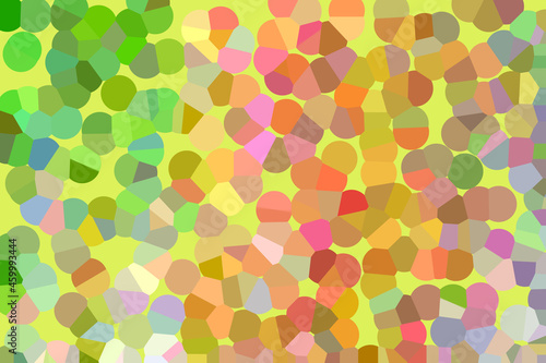 Wallpaper Mural Macro colourful warm yellow, green and red pointillized spots Torontodigital.ca