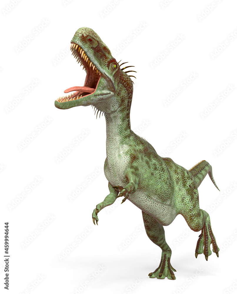 monolophosaurus is attacking and looking up monolophosaurus is attacking and looking up