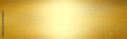 Gold wide texture. Luxury shining metal. Realistic steel for advertising. Golden foil with light effect. Bright gold background. Vector illustration