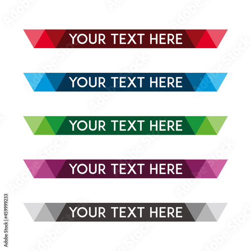 banner set, text box, title box, speech text, speech title, frame text, frame title, text border, title border	
