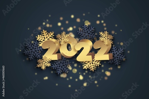 golden new year 2022 concept vector design illustration