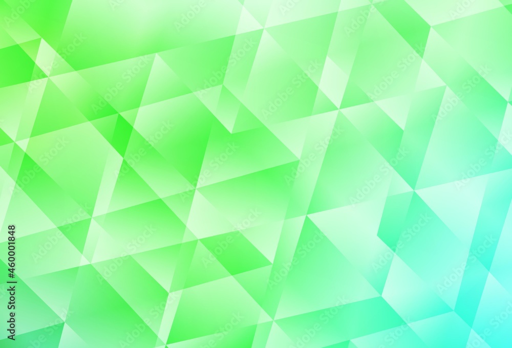 Obraz premium Light Green vector abstract mosaic backdrop.
