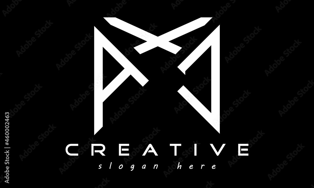 geometric monogram letters AXC logo design vector, business logo, icon shape logo, rectangle squire polygon letters modern unique minimalist creative logo design, vector template geometric monogram letters AXC logo design vector, business logo, icon shape logo, rectangle squire polygon letters modern unique minimalist creative logo design, vector template