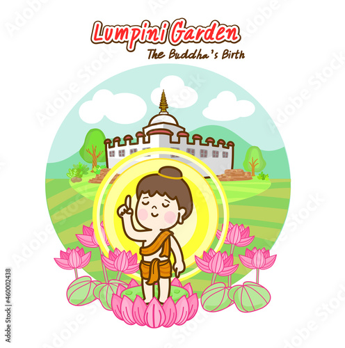 Buddha character vector.