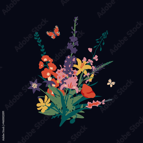 Vector flower bunch