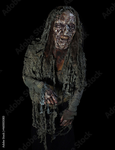 Fototapeta Naklejka Na Ścianę i Meble -  Swamp Zombie on black background 2