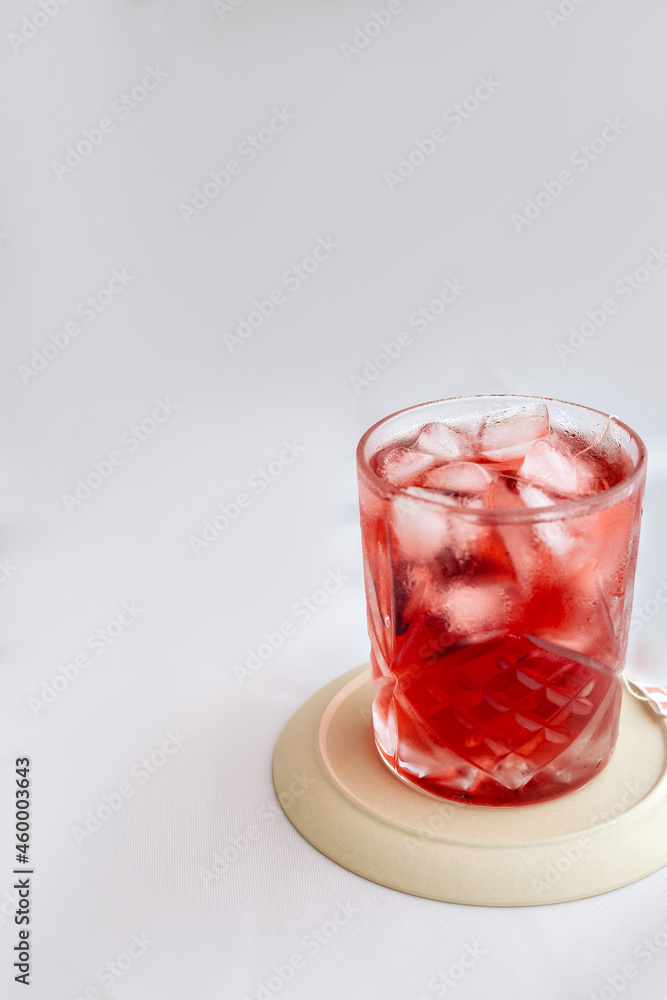 glass of red wine and ice glass of red wine and ice
