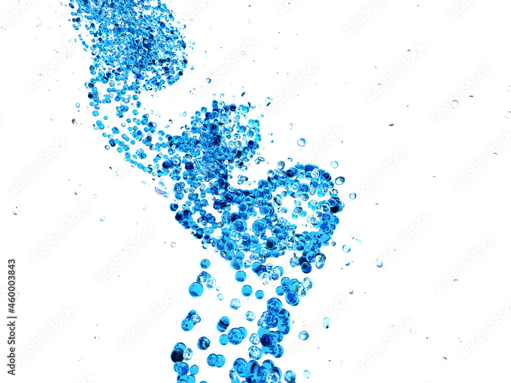 Fototapeta premium 透明な球体の螺旋状アブストラクトバックグラウンドイメージ