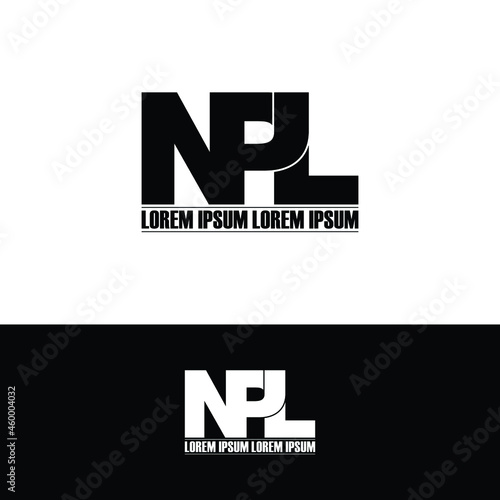 NPL letter monogram logo design vector