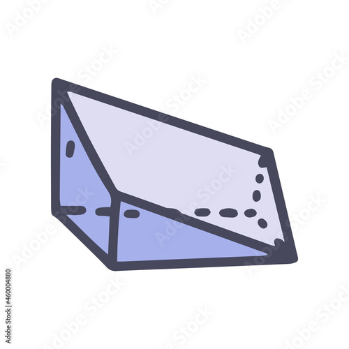 geometric wedge color vector doodle simple icon photo