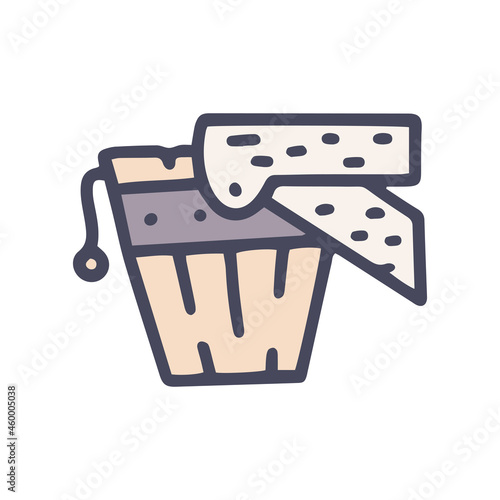 bucket waterfall color vector doodle simple icon