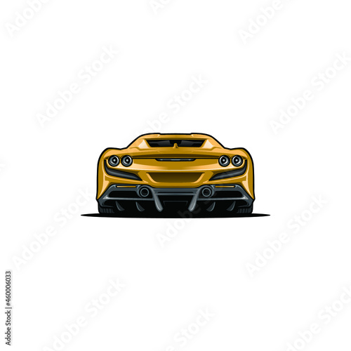 rear side of the car illustration isolated vector