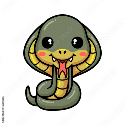 Cute little cobra snake cartoon