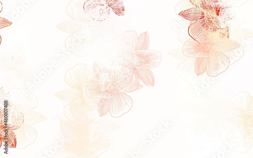 Light Green, Red vector natural backdrop with flowers.