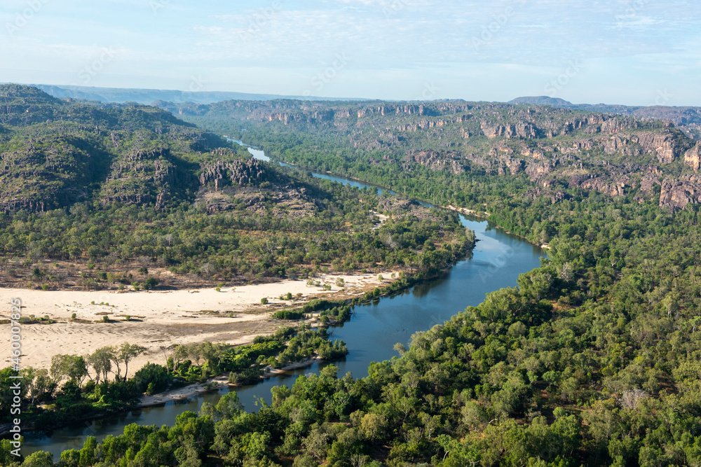 Kakadu National Park ,Northern Territory, Australia. Aerial view of Arnham land and the east Alligator river.