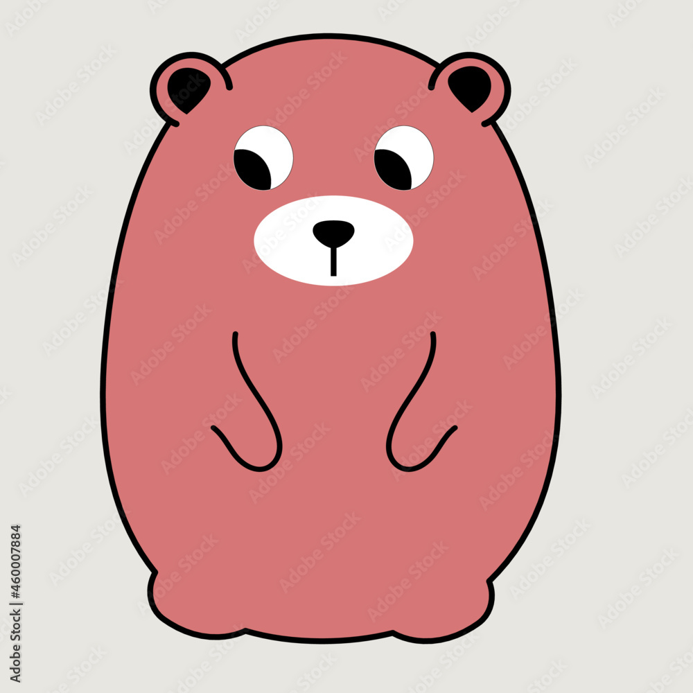 Obraz premium Cute animal . Hand drawn characters. Vector illustration
