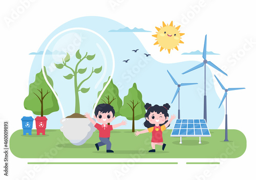 People Planting Trees Flat Cartoon Vector Illustration With Gardening  Farming and Agriculture Use Tree Roots or a Shovel For Caring Environment Concept