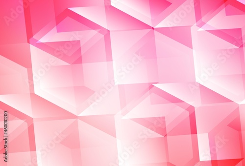 Light Pink  Yellow vector backdrop with hexagons.