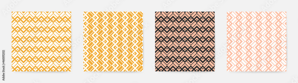 Geometric seamless patterns. Vector illustration. Geometric seamless patterns. Vector illustration.