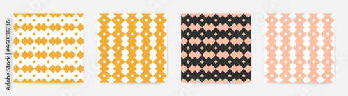 Geometric seamless patterns. Vector illustration.