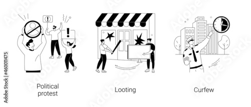 Government policy abstract concept vector illustrations.