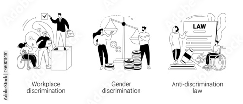 Equal rights abstract concept vector illustrations.
