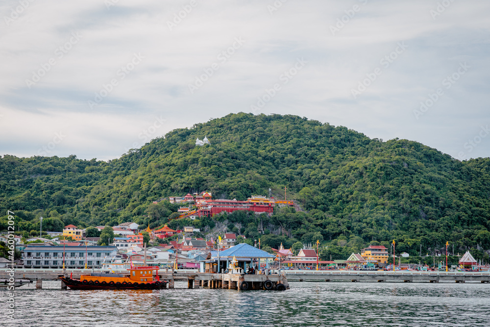 landscape of village on Koh Sichang island with clear sky. Koh Si Chang is one of Tourist Attraction of Thailand.
landscape of village on Koh Sichang island with clear sky. Koh Si Chang is one of Tourist Attraction of Thailand.