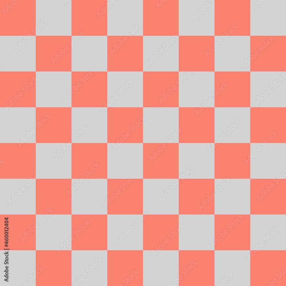Checkerboard 8 by 8. Light grey and Salmon colors of checkerboard. Chessboard, checkerboard texture. Squares pattern. Background. Checkerboard 8 by 8. Light grey and Salmon colors of checkerboard. Chessboard, checkerboard texture. Squares pattern. Background.