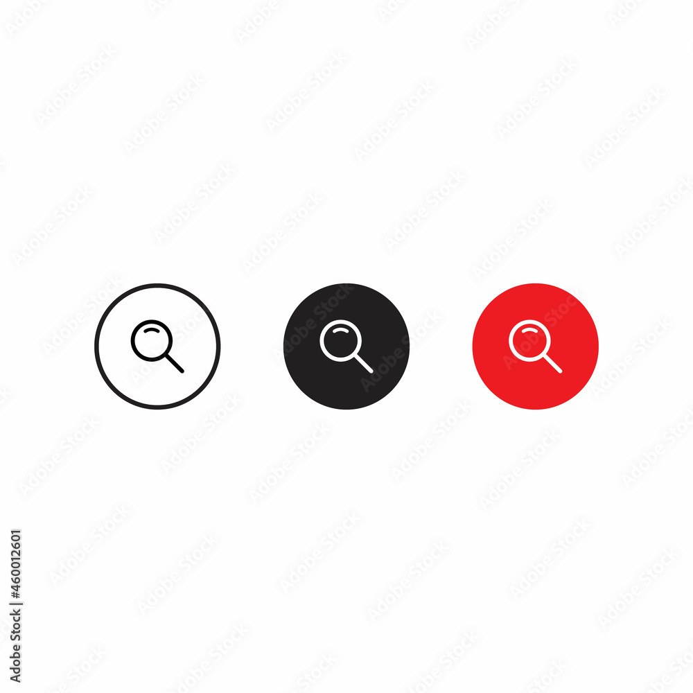 Magnifying Glass Button Icon Vector. Search Symbol images Magnifying Glass Button Icon Vector. Search Symbol images