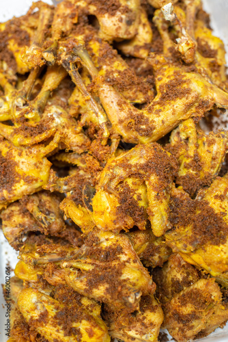 Ayam Goreng Rempah, Deep Fried Chicken with seasoned and flavorful spices.