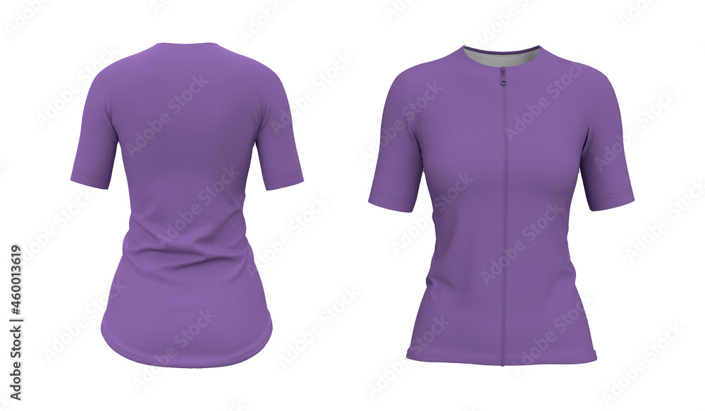 Blank cycling jersey mockup in front and back, 3d rendering, 3d illustration Blank cycling jersey mockup in front and back, 3d rendering, 3d illustration