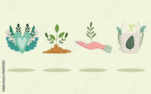 ecology and sustainable icons