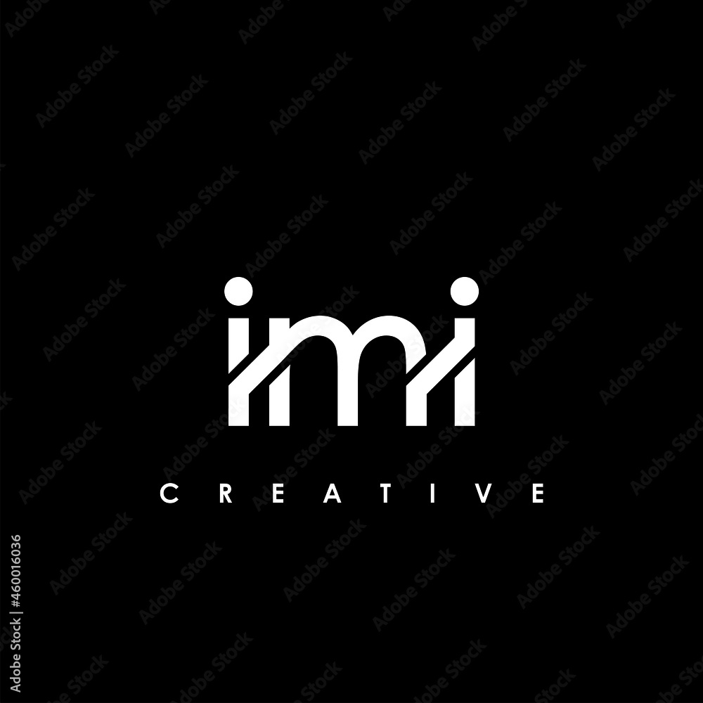 IMI Letter Initial Logo Design Template Vector Illustration - obrazy, fototapety, plakaty 
