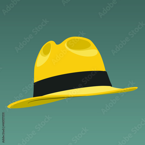 Color changeable, Vector panama hat icon or symbol, Ecuadorian hat, toquilla hat.