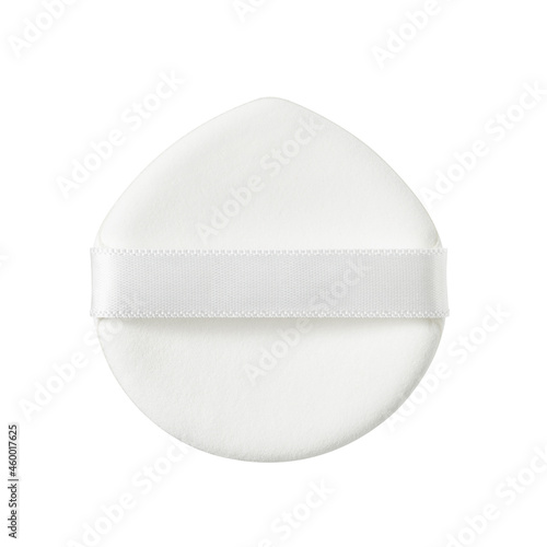 White powder puff on a white background