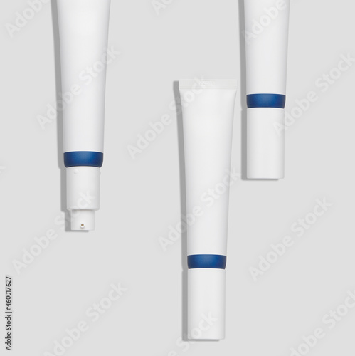 Cosmetic cream tube viewed from above