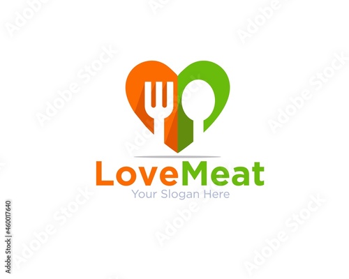 love food with spoon and fork logo designs