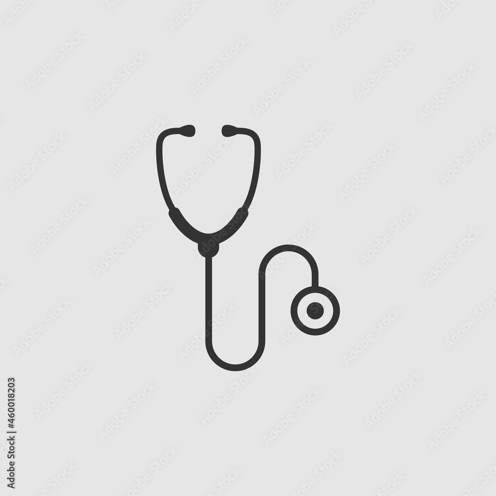 Vector Simple Isolated Stethoscope Icon Vector Simple Isolated Stethoscope Icon