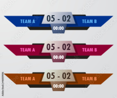 Lower third Scoreboard Team A Vs Team B Broadcast Graphic Template For Sport, Soccer, And Football