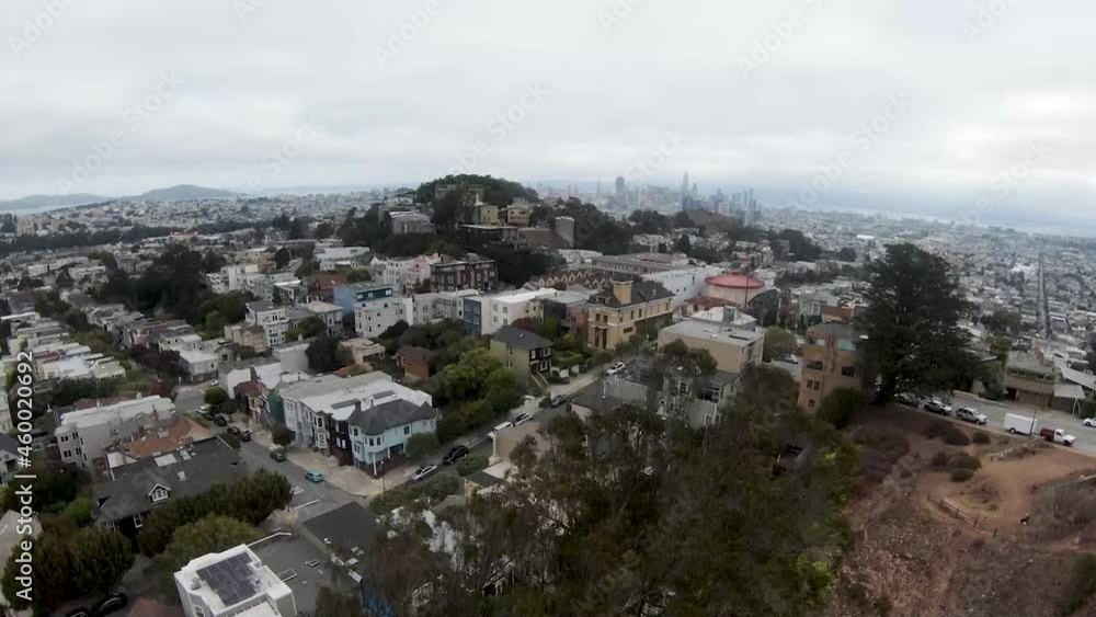 San Francisco Twin Peaks Neighborhood aerial San Francisco Twin Peaks Neighborhood aerial